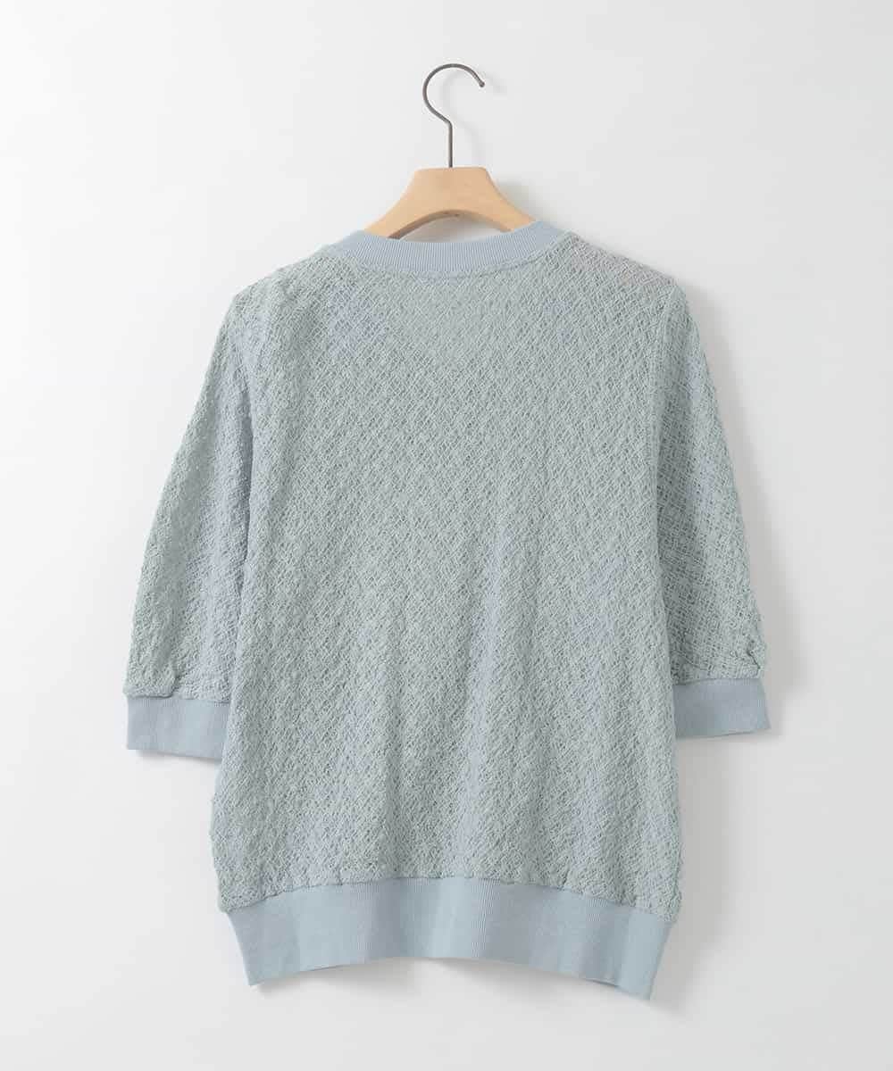 ZMJGE27120 al'aise modulation(アレーズモジュレーション) メッシュシアーノーカラーブルゾン ライトブルー