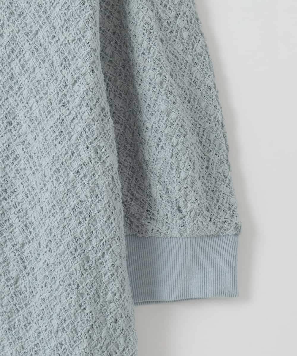 ZMJGE27120 al'aise modulation(アレーズモジュレーション) メッシュシアーノーカラーブルゾン ライトブルー