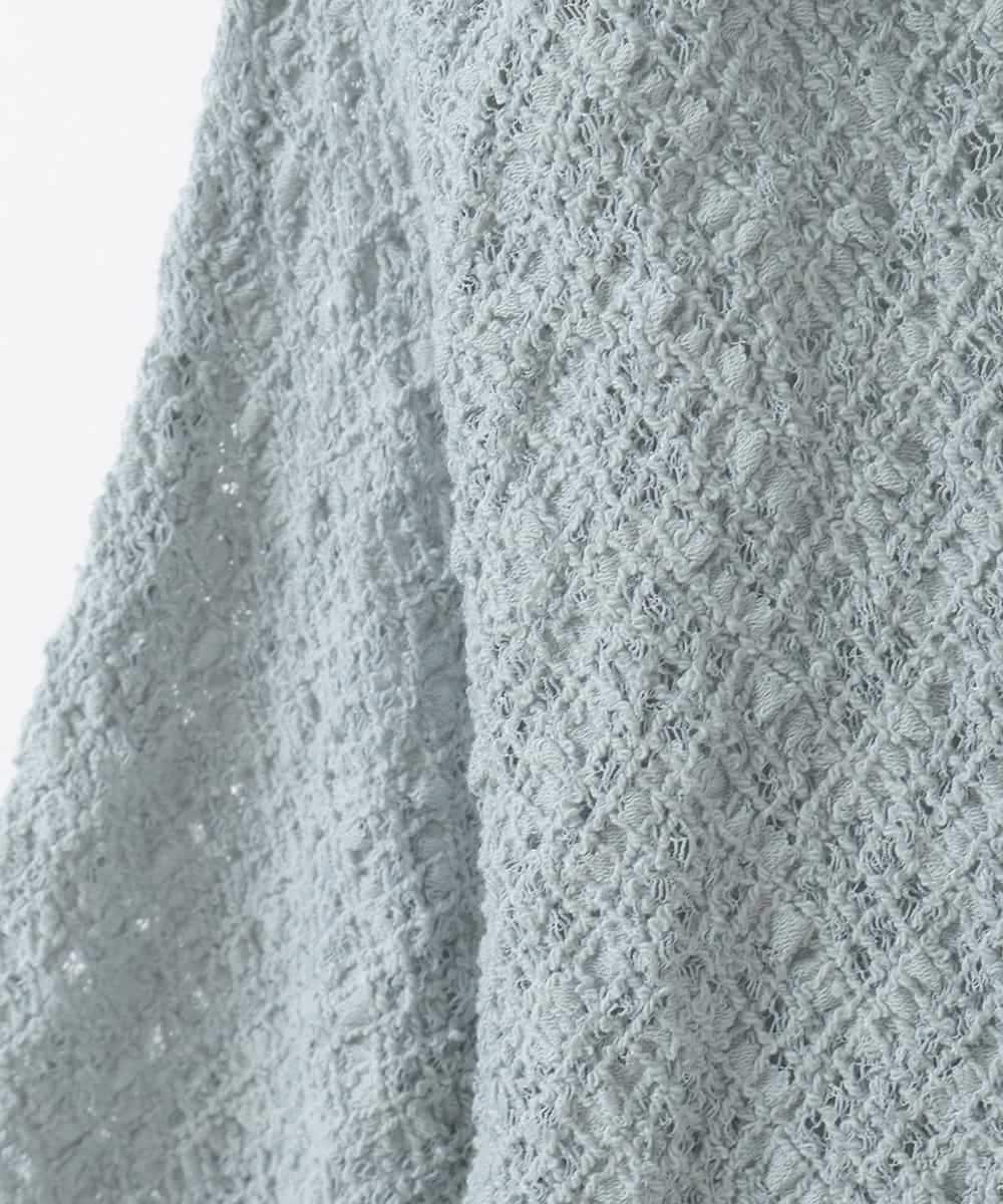 ZMJGE27120 al'aise modulation(アレーズモジュレーション) メッシュシアーノーカラーブルゾン ライトブルー