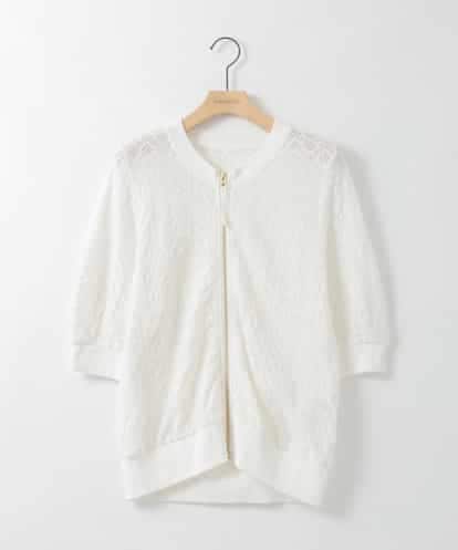 ZMJGE27120 al'aise modulation メッシュシアーノーカラーブルゾン