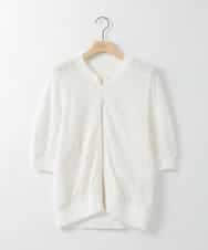 ZMJGE27120 al'aise modulation(アレーズモジュレーション) メッシュシアーノーカラーブルゾン ホワイト