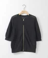 ZMJGE27120 al'aise modulation(アレーズモジュレーション) メッシュシアーノーカラーブルゾン ブラック