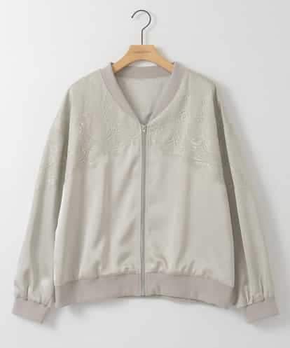 ZMJGE29180 al'aise modulation レースリブジップブルゾン