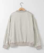 ZMJGE29180 al'aise modulation(アレーズモジュレーション) レースリブジップブルゾン グレー