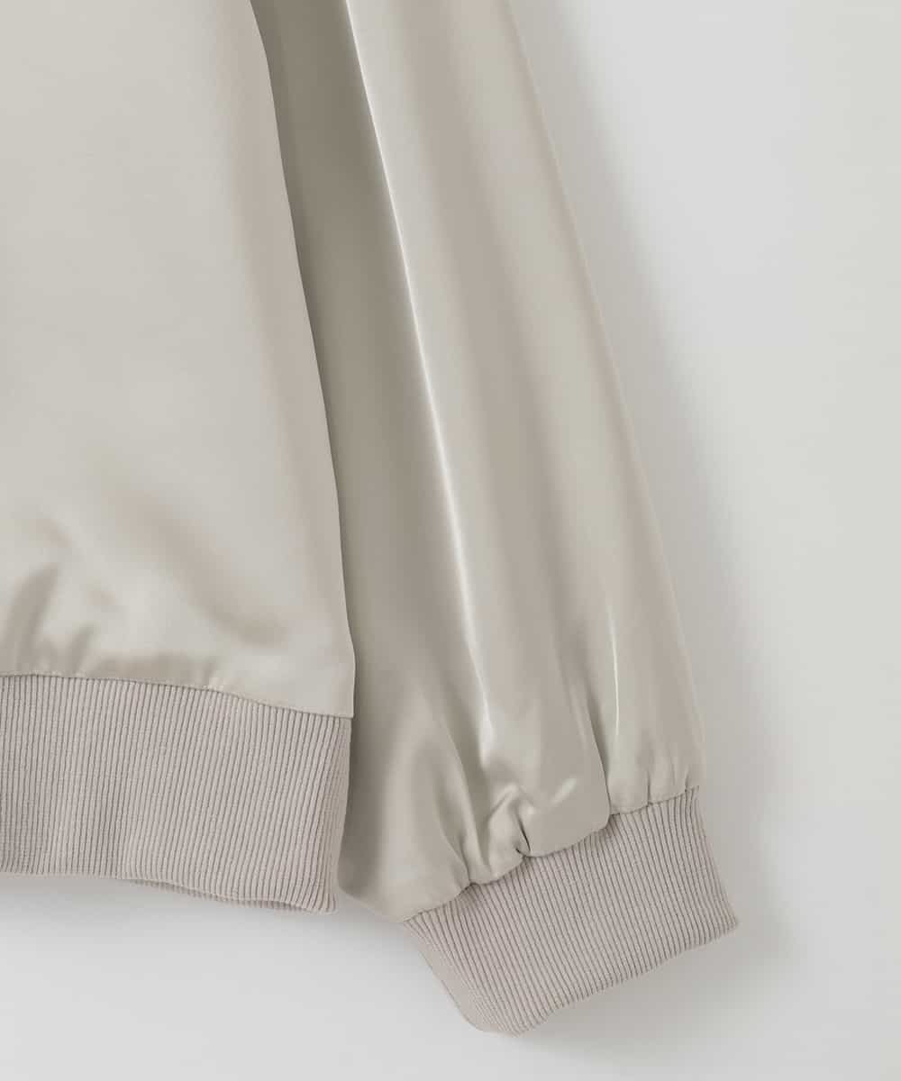 ZMJGE29180 al'aise modulation(アレーズモジュレーション) レースリブジップブルゾン グレー