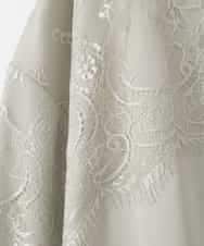 ZMJGE29180 al'aise modulation(アレーズモジュレーション) レースリブジップブルゾン グレー