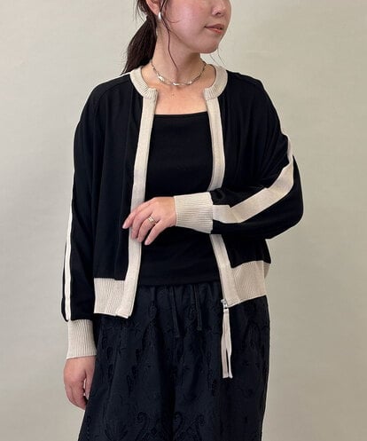 ZMJGE30160 al'aise modulation 【洗える/日本製】バイカラーブルゾン