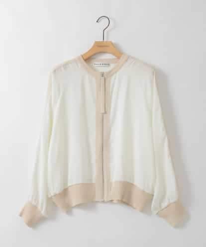 ZMJGE30160 al'aise modulation 【洗える/日本製】バイカラーブルゾン