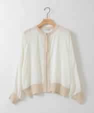 ZMJGE30160 al'aise modulation(アレーズモジュレーション) 【洗える/日本製】バイカラーブルゾン アイボリー