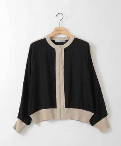 ZMJGE30160 al'aise modulation 【洗える/日本製】バイカラーブルゾン