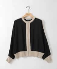 ZMJGE30160 al'aise modulation(アレーズモジュレーション) 【洗える/日本製】バイカラーブルゾン ブラック