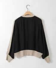 ZMJGE30160 al'aise modulation(アレーズモジュレーション) 【洗える/日本製】バイカラーブルゾン ブラック