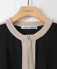 ZMJGE30160 al'aise modulation(アレーズモジュレーション) 【洗える/日本製】バイカラーブルゾン ブラック