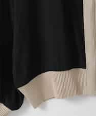 ZMJGE30160 al'aise modulation(アレーズモジュレーション) 【洗える/日本製】バイカラーブルゾン ブラック