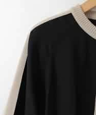 ZMJGE30160 al'aise modulation(アレーズモジュレーション) 【洗える/日本製】バイカラーブルゾン ブラック