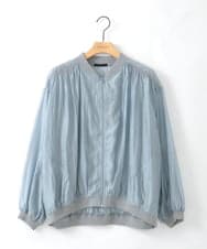 ZMJGE31128 al'aise modulation(アレーズモジュレーション) バックフリルシアーブルゾン ダークグレー