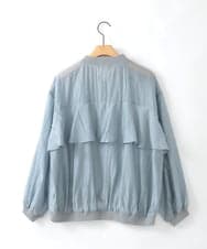 ZMJGE31128 al'aise modulation(アレーズモジュレーション) バックフリルシアーブルゾン ダークグレー