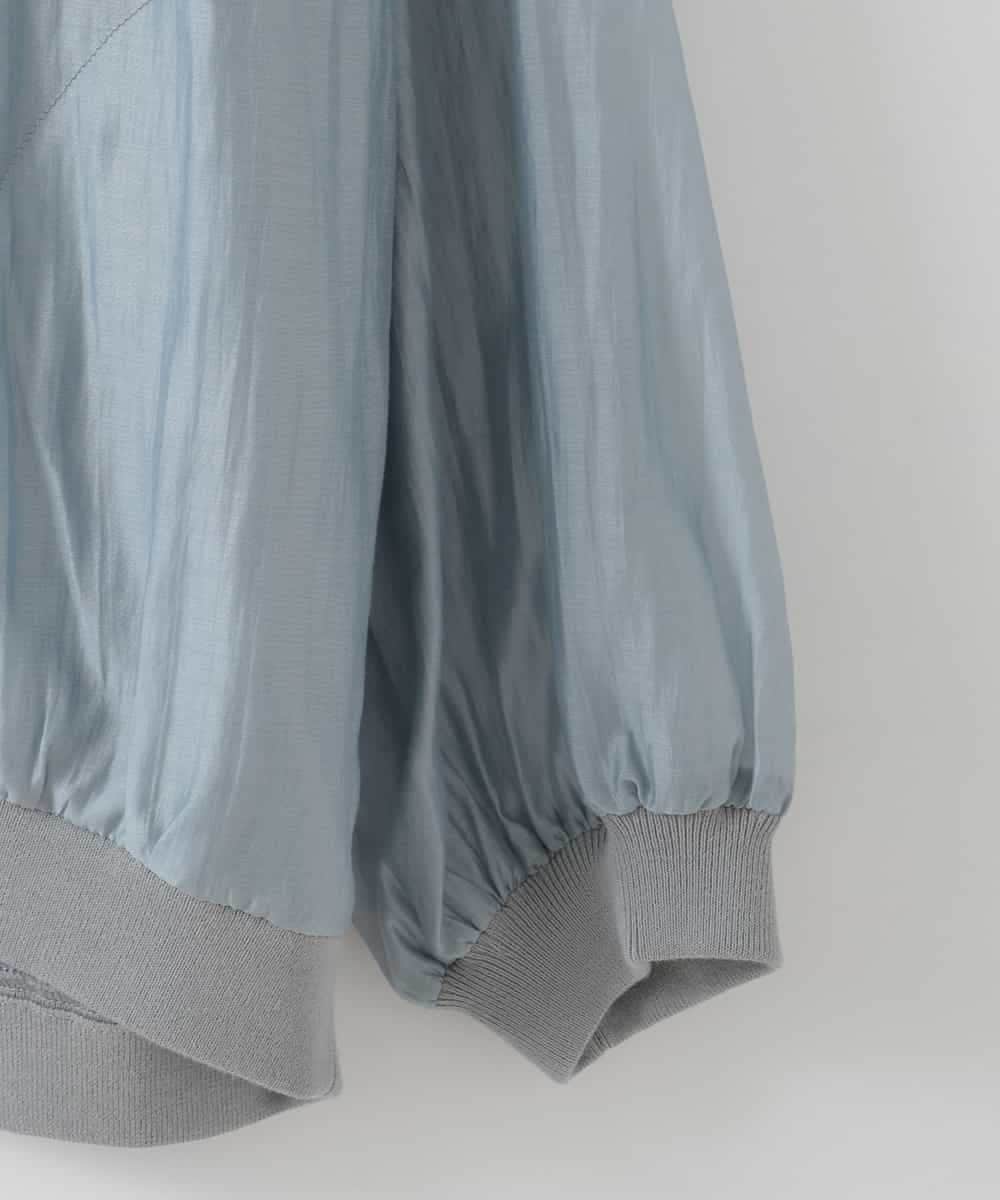 ZMJGE31128 al'aise modulation(アレーズモジュレーション) バックフリルシアーブルゾン ダークグレー