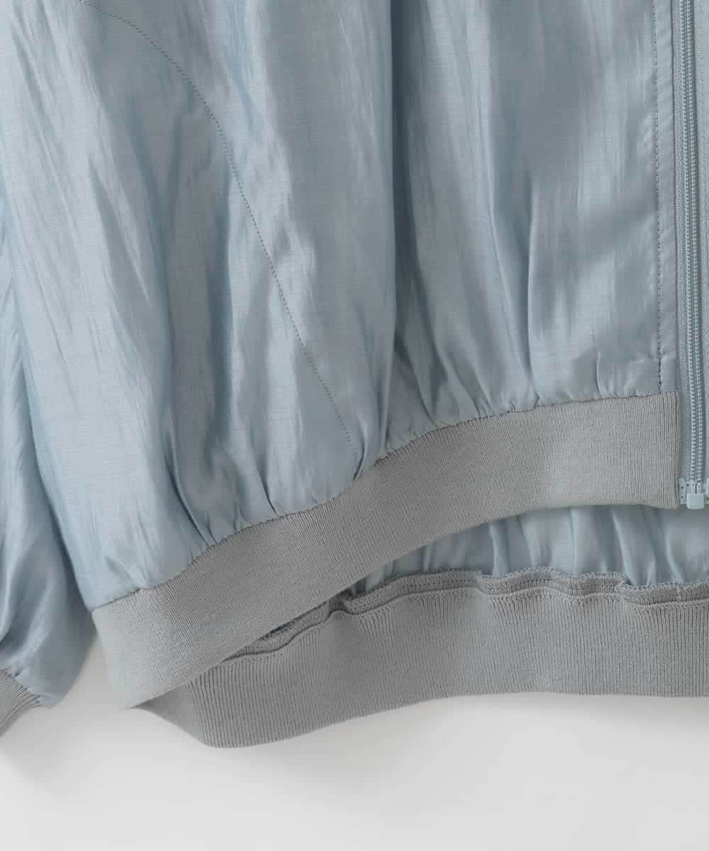 ZMJGE31128 al'aise modulation(アレーズモジュレーション) バックフリルシアーブルゾン ダークグレー