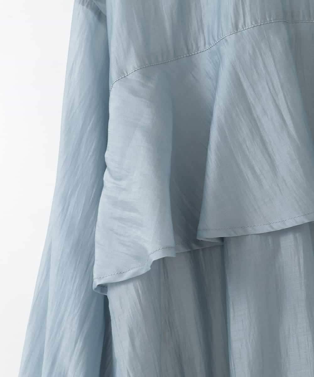 ZMJGE31128 al'aise modulation(アレーズモジュレーション) バックフリルシアーブルゾン ダークグレー