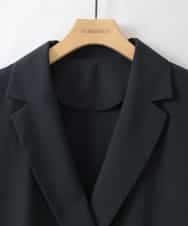 ZMJGE33170 al'aise modulation(アレーズモジュレーション) ハーフスリーブダブルジャケット ブラック