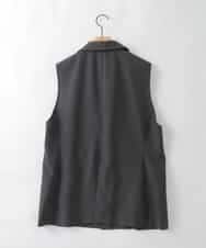 ZMJGE34160 al'aise modulation(アレーズモジュレーション) ピークドラペルデザインベスト ダークグレー