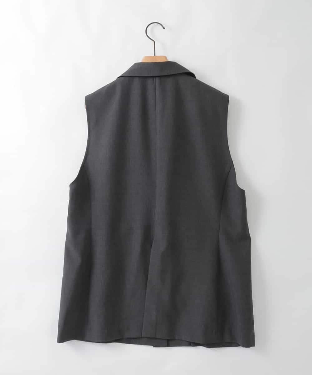 ZMJGE34160 al'aise modulation(アレーズモジュレーション) ピークドラペルデザインベスト ダークグレー