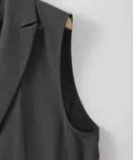 ZMJGE34160 al'aise modulation(アレーズモジュレーション) ピークドラペルデザインベスト ダークグレー