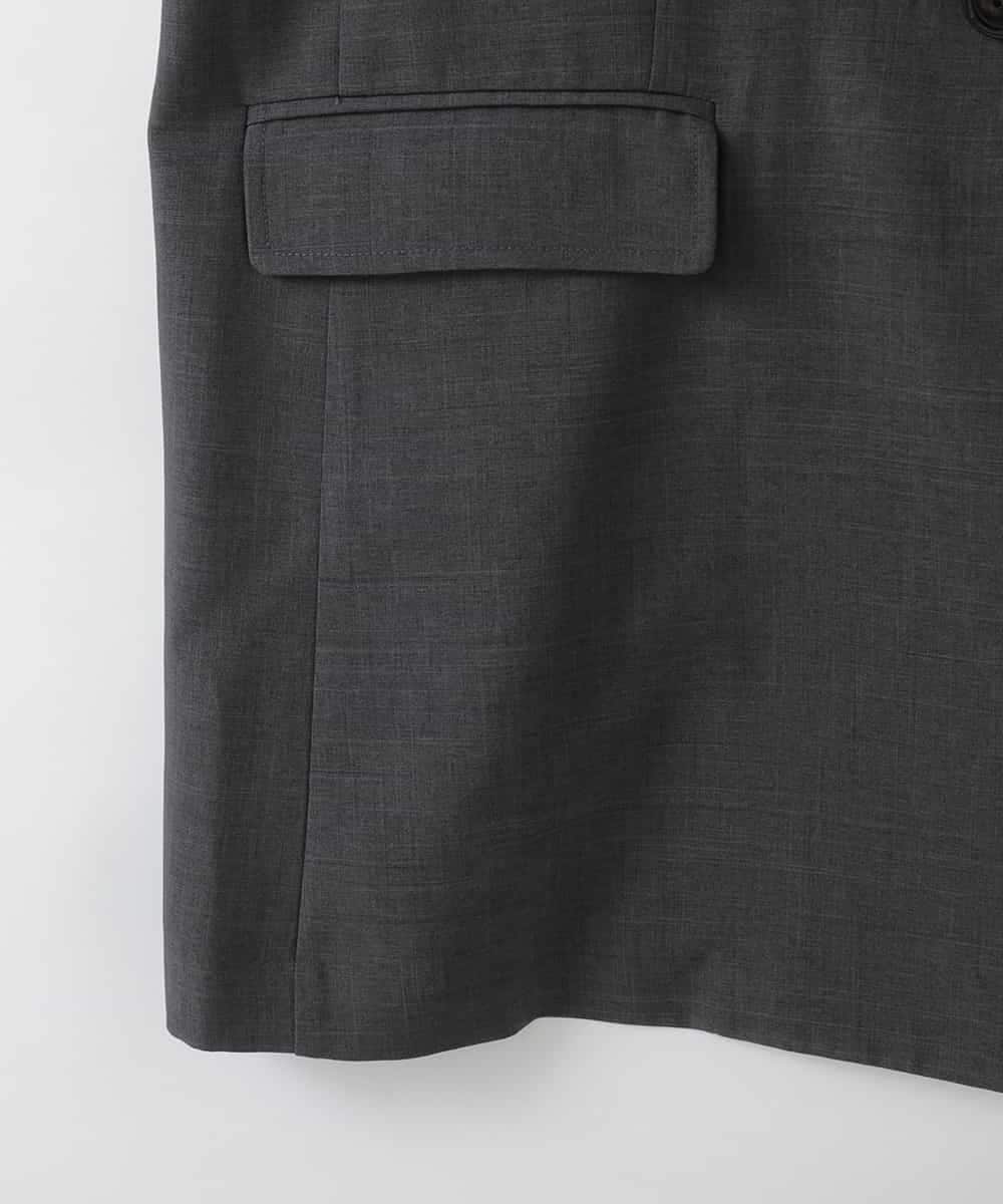 ZMJGE34160 al'aise modulation(アレーズモジュレーション) ピークドラペルデザインベスト ダークグレー