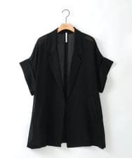 ZMJGE35160 al'aise modulation(アレーズモジュレーション) ハーフスリーブメッシュジャケット ブラック