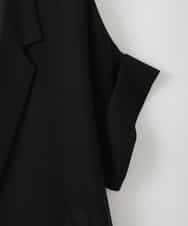 ZMJGE35160 al'aise modulation(アレーズモジュレーション) ハーフスリーブメッシュジャケット ブラック