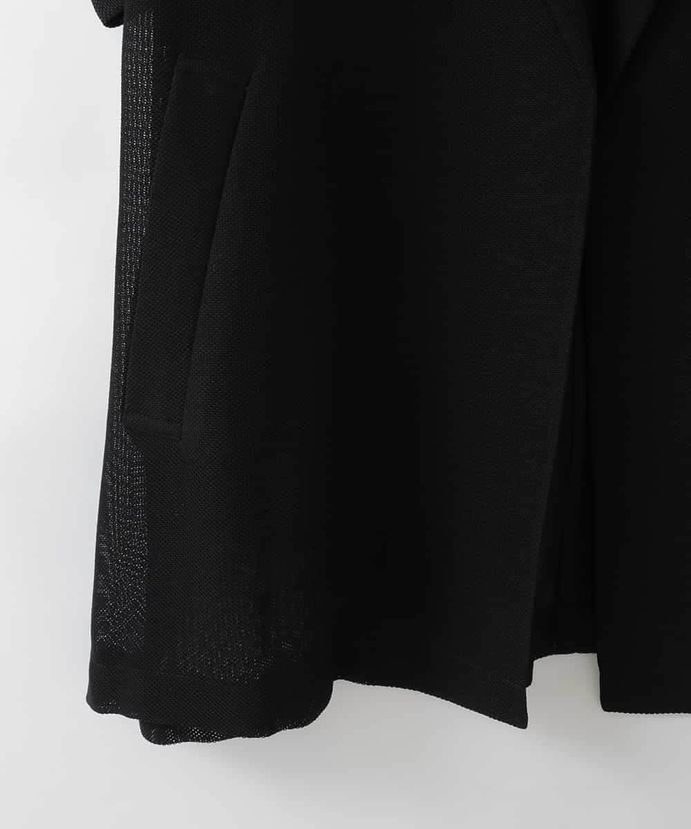 ZMJGE35160 al'aise modulation(アレーズモジュレーション) ハーフスリーブメッシュジャケット ブラック