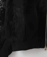 ZMJGE36120 al'aise modulation(アレーズモジュレーション) フラワーレースブルゾン ブラック