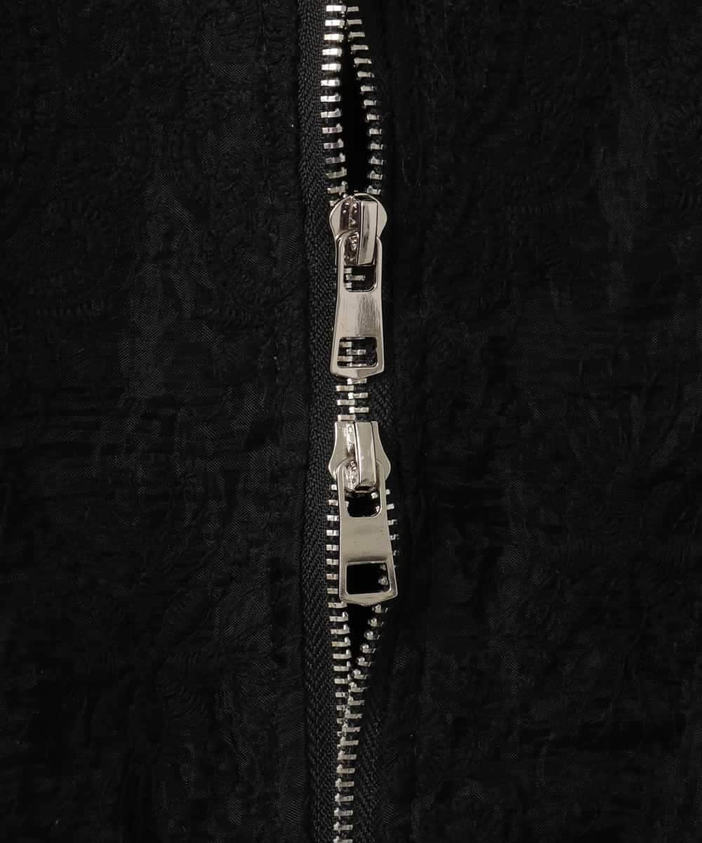 ZMJGE36120 al'aise modulation(アレーズモジュレーション) フラワーレースブルゾン ブラック