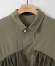 ZMJGE37180 al'aise modulation(アレーズモジュレーション) ティアードチュールフリルジャケット カーキ