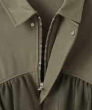 ZMJGE37180 al'aise modulation(アレーズモジュレーション) ティアードチュールフリルジャケット カーキ