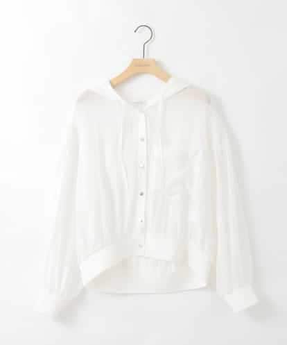 ZMJGE39138 al'aise modulation シアーフーディーシャツブルゾン