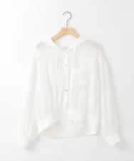 ZMJGE39138 al'aise modulation(アレーズモジュレーション) シアーフーディーシャツブルゾン アイボリー