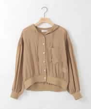 ZMJGE39138 al'aise modulation(アレーズモジュレーション) シアーフーディーシャツブルゾン ベージュ