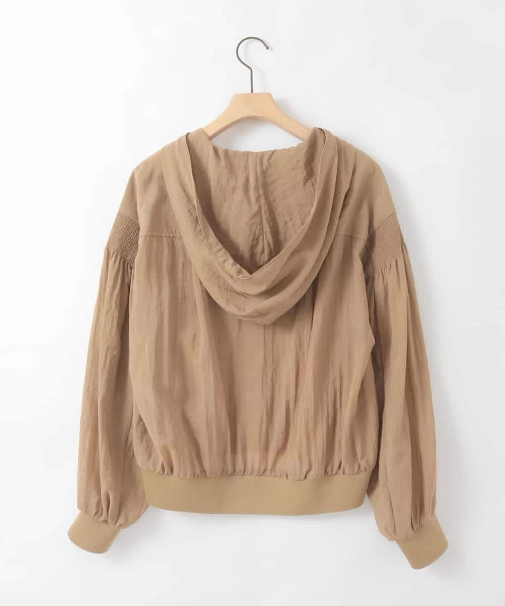 ZMJGE39138 al'aise modulation(アレーズモジュレーション) シアーフーディーシャツブルゾン ベージュ