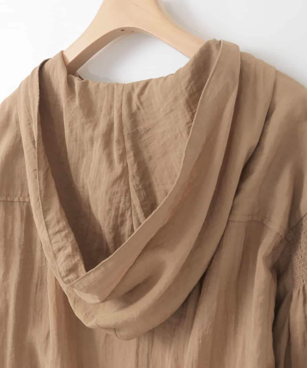 ZMJGE39138 al'aise modulation(アレーズモジュレーション) シアーフーディーシャツブルゾン ベージュ