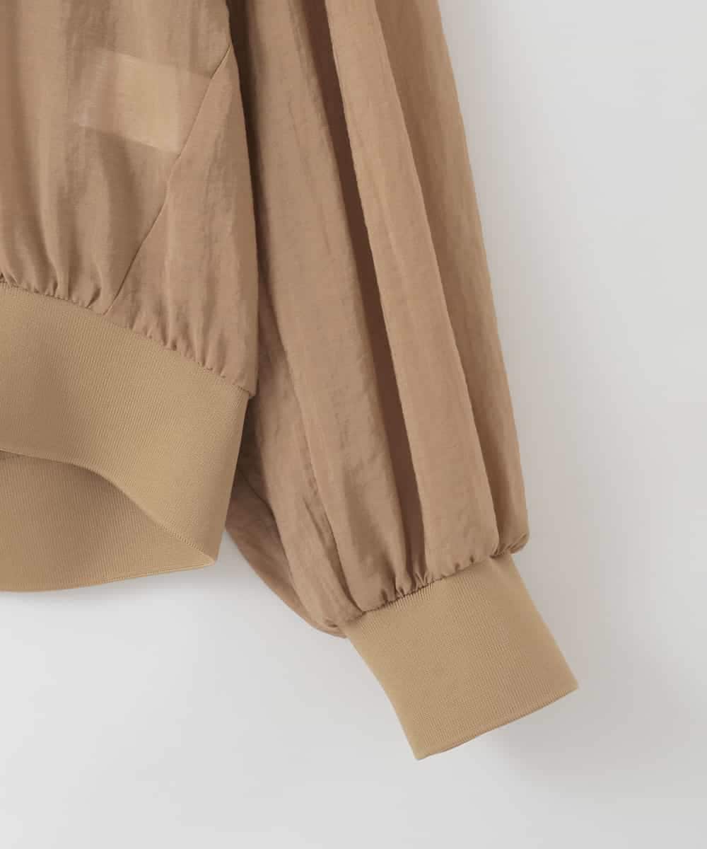 ZMJGE39138 al'aise modulation(アレーズモジュレーション) シアーフーディーシャツブルゾン ベージュ