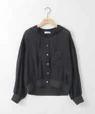ZMJGE39138 al'aise modulation(アレーズモジュレーション) シアーフーディーシャツブルゾン ブラック
