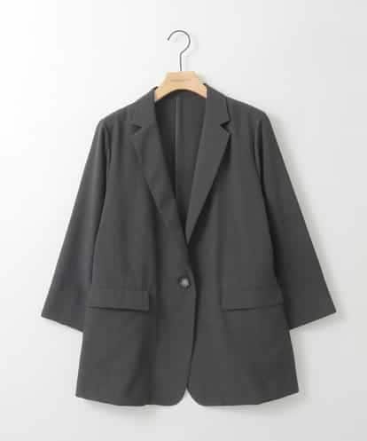 ZMJGE40120 al'aise modulation 【洗える】リネンライク七分袖ジャケット