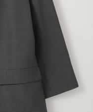 ZMJGE40120 al'aise modulation(アレーズモジュレーション) 【洗える】リネンライク七分袖ジャケット ダークグレー