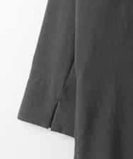 ZMJGE40120 al'aise modulation(アレーズモジュレーション) 【洗える】リネンライク七分袖ジャケット ダークグレー