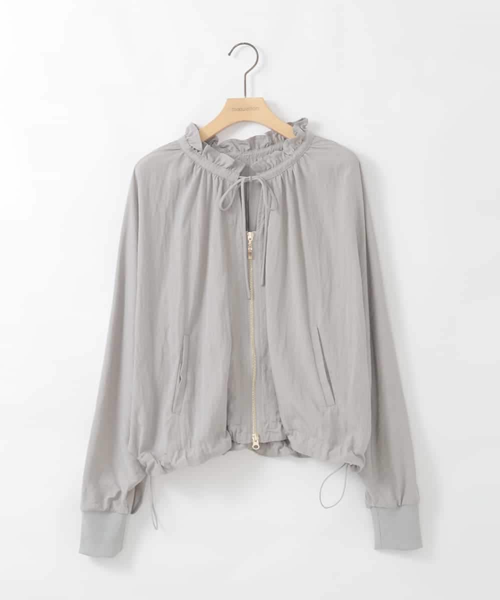 ZMJGE41160 al'aise modulation(アレーズモジュレーション) バックティアードブルゾン ライトグレー