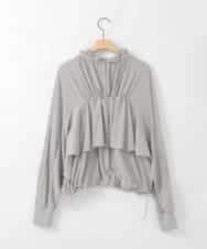 ZMJGE41160 al'aise modulation(アレーズモジュレーション) バックティアードブルゾン ライトグレー