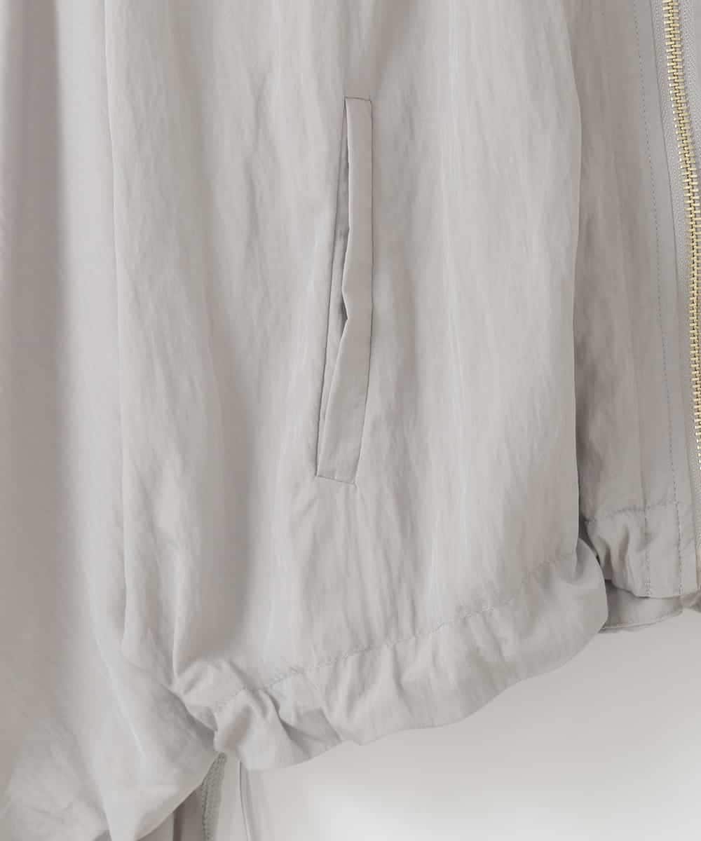 ZMJGE41160 al'aise modulation(アレーズモジュレーション) バックティアードブルゾン ライトグレー