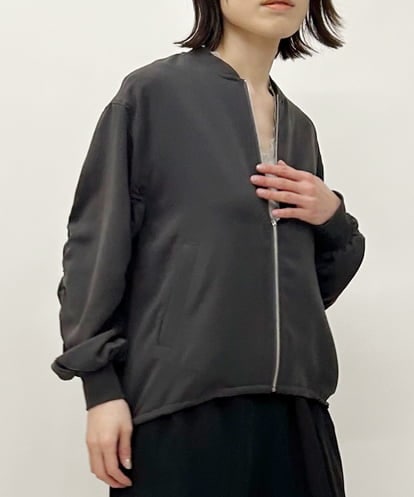 ZMJGT14130  【洗える】シャーリングスリーブジャケット